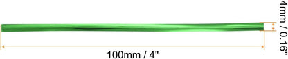 HARFINGTON 800pcs Bag Twist Ties 4" Reusable Plastic Metallic Twist Ties Wire Cable Ties for Party Bread Candy Cake, Green