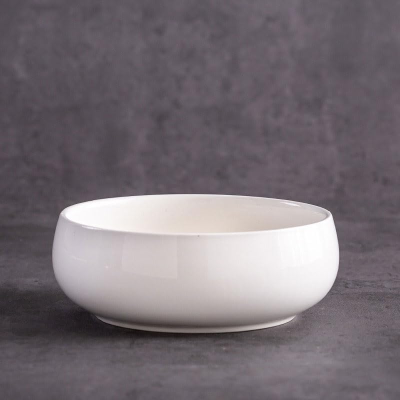 Lotus Bowl Planter, Lotus Bowls for Planting in Water Indoors,6.5-inch Round Succulent Flower Pot with Rotating Bracket, Leak-Proof Design, Suitable for hydroponic Plants, Succulents (White)
