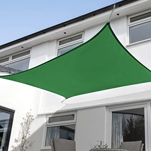KANAGAWA 14'X16' Dark Green Custom Size Sun Shade Sail Rectangle UV Block Canopy Cover for Patio Backyard Lawn Garden Outdoor (Customized Available)