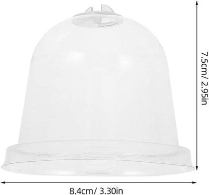 Mipcase 10pcs Transparent Plant Growth Domes Plastic Garden Cloche Covers for Plant Pot Hoods Ideal for Indoor and Outdoor Gardening Plant Enclosure Shields