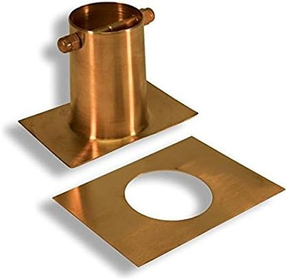 Nautical Cups Copper Rain Chain with Installation Kit - 9 Foot