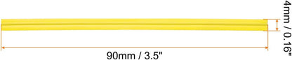 HARFINGTON 1000pcs Bag Twist Ties 3.5" Reusable Kraft Paper Twist Ties Wire Cable Ties for Party Bread Candy Cake, Yellow
