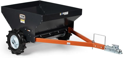 Titan Attachments Compact Manure Spreader, Rated 8.7 Cu. FT, Utility Tow-Behind ATV/UTV Lawn Tractor Spreader