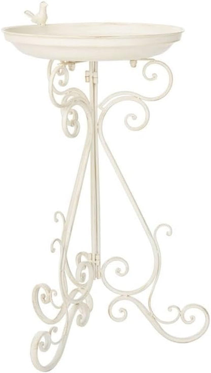 SAFAVIEH PAT5024A Outdoor Collection Ashlan Pearl White 29-inch Bird Bath