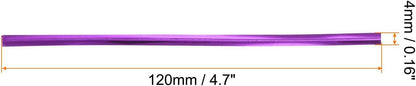 HARFINGTON 800pcs Bag Twist Ties 4.7" Reusable Plastic Metallic Twist Ties Wire Cable Ties for Party Bread Candy Cake, Purple