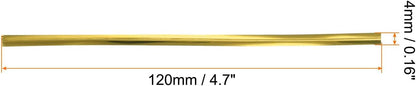HARFINGTON 800pcs Bag Twist Ties 4.7" Reusable Plastic Metallic Twist Ties Wire Cable Ties for Party Bread Candy Cake, Gold Tone