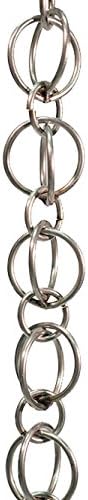 Nutshell Stores Double Loops Rain Chain - Stainless Steel - 7 Feet