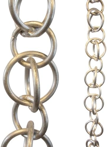 Nutshell Stores Double Loops Rain Chain - Aluminum - 14 Feet