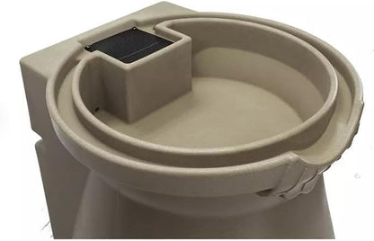 65-Gallon Urn Rain Wizard Decorative Barrel (Khaki, 2 Pack)