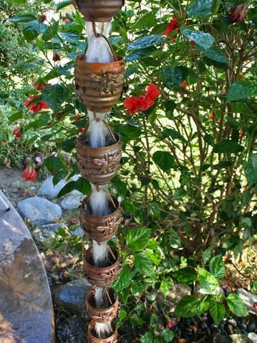 Nutshell Stores Honeybee & Hive Copper Rain Chain - Copper - 17 Feet