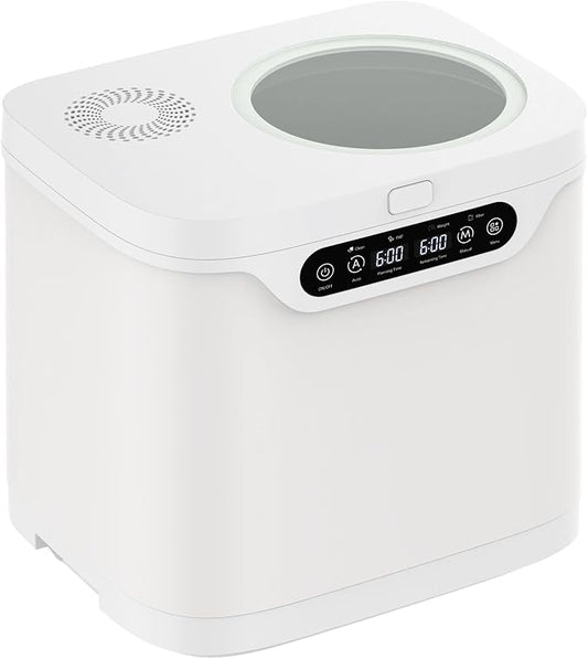 4L Electric Composter for Kitchen, Smart Compost Bin Outdoor Indoor, Auto-Cleaning, 2 Detachable Carbon Filter, Turn Food Waste to Fertilizer for Garden