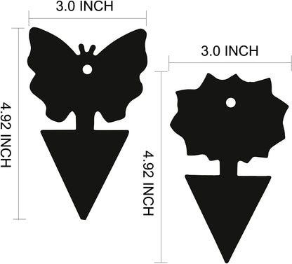 USKICH Sticky Traps Gnat Killer Fruit Fly Traps Non-Toxic and Odorless Fungus Gnat Traps Insect Traps Black Sticky Trap for Indoor and Outdoor Plants（96Pcs Black）