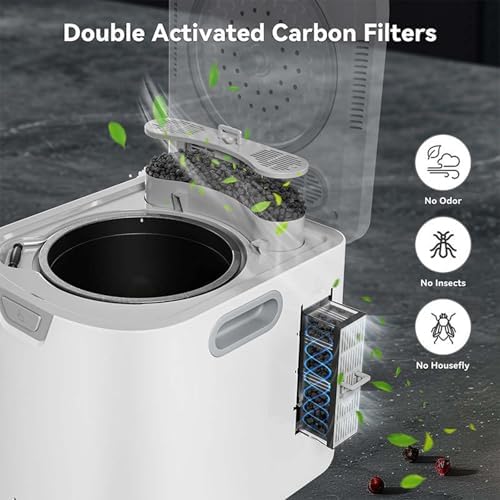 3.5L Smart Electric Composter for Kitchen, Auto-Cleaning & Odor-Free, LED Display, Low Noise, Turns Food Waste into Dry Fertilizer, Indoor/Outdoor Use, Eco-Friendly Solution