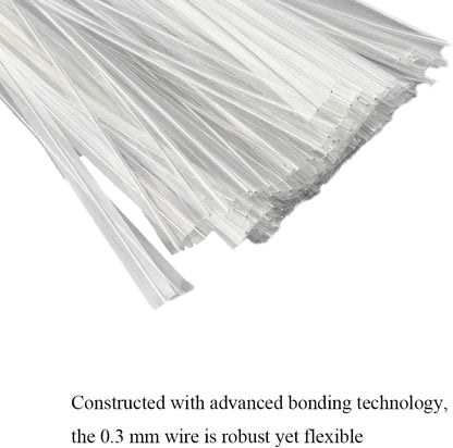 HAHIYO 300Pcs 5inches Cear Metal Twist Ties Bread Candy Coffee Bag Ties Plant Garden Twist Ties for Cellophane Treat Bags Gift Wraping Bags Plastic Bags Halloween Party Cake Present Art Crafts