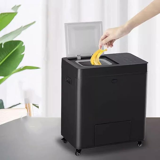 Indoor Compost Bins Kitchen Indoor Compost Bin, Smart Waste Kitchen Composter, Electric Composter with Single Button Design, Auto Food Cycler Kitchen Waste Disposer Composter Machine