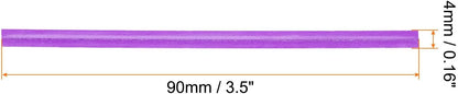 HARFINGTON 1000pcs Bag Twist Ties 3.5" Reusable Kraft Paper Twist Ties Wire Cable Ties for Party Bread Candy Cake, Purple