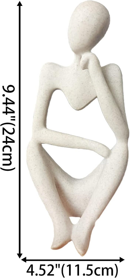 Dnoifne The Thinker Sculpture, Aquarium Ornaments, Abstract Sculpture Statue, Gift Art Decorative, Home Decor Figurine (Left, Large)