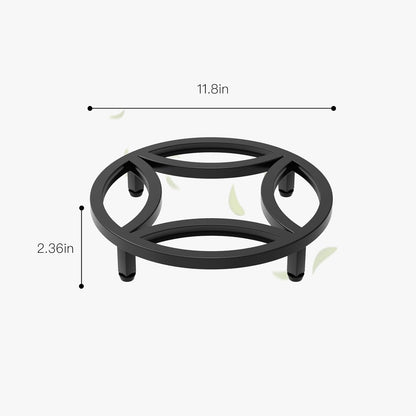 Zhongma 2 Pack 11.8" Sturdy Potted Plant Stand Flower Pot Holder Heavy Duty Construction, Low Plant Stand for Home Indoor and Outdoor, Sturdy plant riser and saucer without Installation Required
