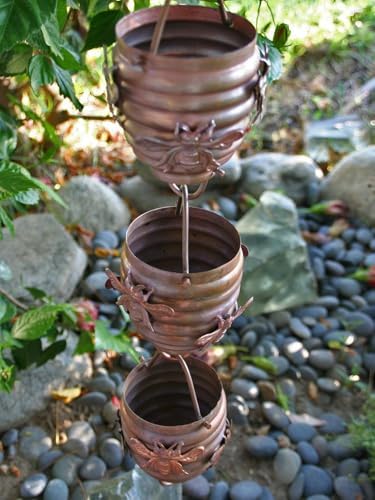 Nutshell Stores Honeybee & Hive Copper Rain Chain - Copper - 18 Feet