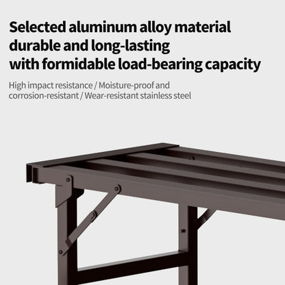 Metal Plant Stand - Heavy Duty Outdoor Shelf for Plants, Rust-Proof Aluminum, Adjustable Height, Spacious & Sturdy