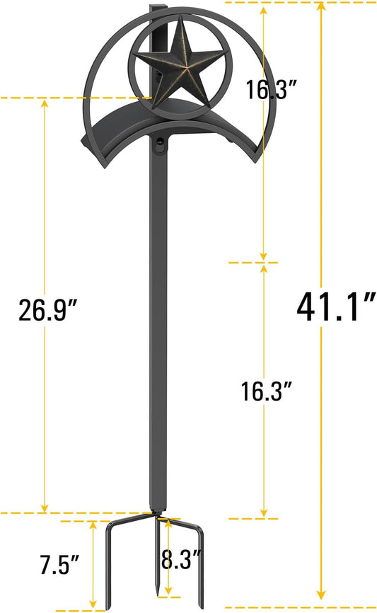 GOFORWILD Garden Hose Holder, Decorative Hose Butler Sturdy Water Hose Rack, Durable Wall Hose Hanger, Hose Reel, Holds 125-Feet of 5/8-Inch Hose, Made of Gauge Steel, 7010