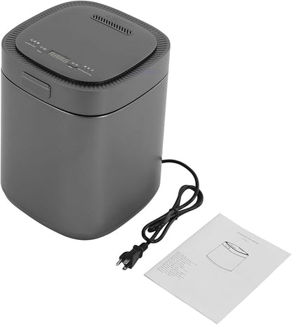 Kitchen Electric Composter 2.5L Larger Capacity Electric Kitchen Composter IndoorSmart Odorless Compost Bin Turns Kitchen Waste to Fertilizer Garden Food Compost Machine (Black)
