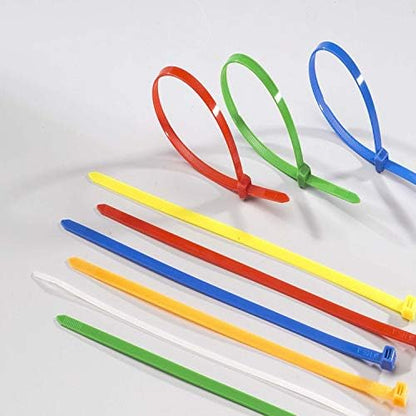 4 Inch Zip Ties (100 Pieces) 18lb Strength, Nylon Cable Wire Ties (Red)