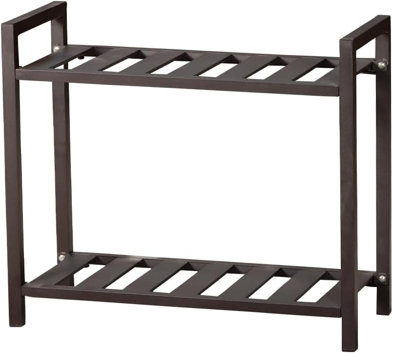 Versatile Indoor/Outdoor Plant Stand – High-Strength Aluminum with 300 LBS Load Capacity - Ideal Decor for Patios, Gardens, Living Rooms | L17.7 x W11.8 x H22 inches