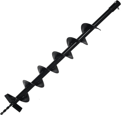 XtremepowerUS 4" Post Hole Digger Replacement Auger Bits Dig Earth Plant Hole Planting, Black
