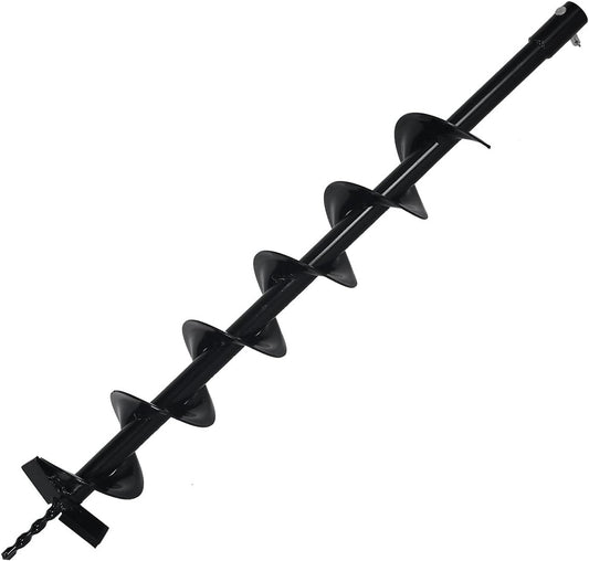 XtremepowerUS 4" Post Hole Digger Replacement Auger Bits Dig Earth Plant Hole Planting, Black