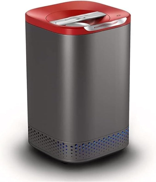 Electric Food Waste Processor, 700W Smart Waste Kitchen Composter, 2.5L Capacity Countertop Automatic Food Waste Cycler, Turn Garbage to Compost and Low Noise and Quiet Design (Color : Red)