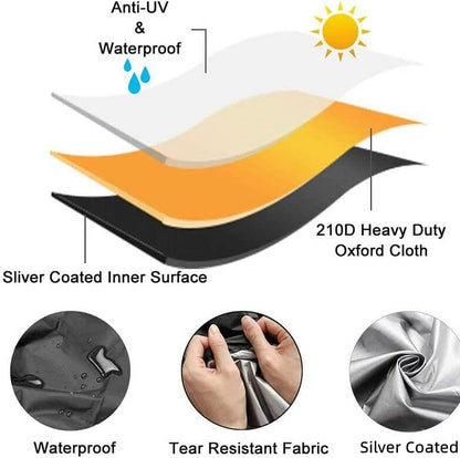 Patio Cushion Storage Bag 68 Inch Extra Large Waterproof Outdoor Pillow Storage Cover for Garden Furniture Cushions Protection Water Resistant, Black