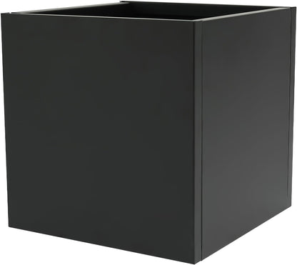 16" L x16 W x16 H Metal Flower Boxes Planter Boxes Outdoor Raised Garden Bed Indoor Outdoor Planting Bed Black Square Planter Box for Patios Lawn Yard Decor Storage