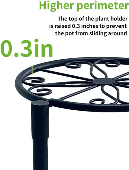 Plant Stand Outdoor 7 Tier Metal Corner Shelf Garden Livingroom Flower Stands for Indoor Plants Black Diamond