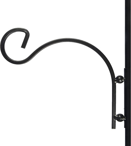 Ashman Deluxe Bird Feeding Station (1 Pack) Bird Feeders for Outside - Multi Feeder Pole Stand Kit with 4 Hangers, Bird Bath and 3 Prong Base for Attracting Wild Birds - 22 Inch Wide x 92 Inch Tall.