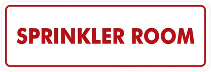 Signs ByLITA Standard Sprinkler Room Sign (White/Red) - Medium