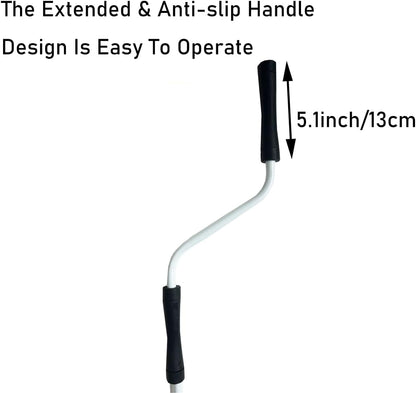 Compost Aerator Tool, 110CM Length Iron Composting Accessories - Manual Turners for Compos Bins and Garbage Decomposition, Rustproof and Durable