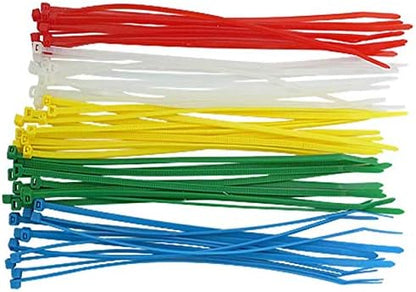 4 Inch Blue Zip Ties (100 Pieces) 18lb Strength, Nylon Cable Wire Ties