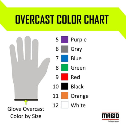 MAGID D-ROC ANSI A4 AeroDex Polyurethane Palm Coated Work Gloves, 1 Pair, 0
