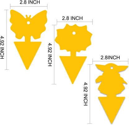 USKICH Sticky Trap Fruit Fly and Gnat Trap Sticky Bug Traps Fungus Traps for Indoor/Outdoor ，Insect Catcher for White Flies,Mosquitoes,Fungus Gnats,Lying Insects (36 Pcs Yellow)