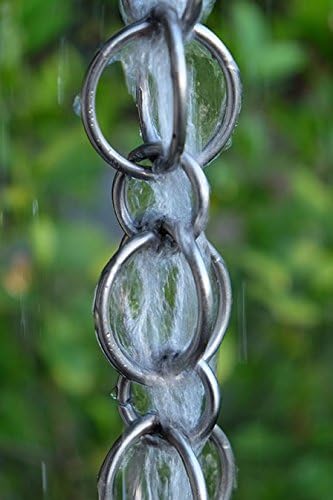 Nutshell Stores Double Loops Rain Chain - Stainless Steel - 6 Feet