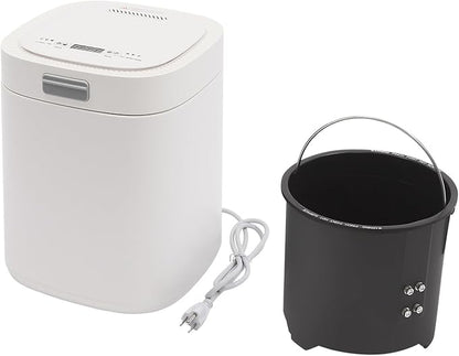Electric Composter for Kitchen,Smart Compost Bin Indoor/Outdoor,2.5L Large Capacity Odorless Composter Kitchen Countertop,Auto-Cleaning Home Compost Machine (White)