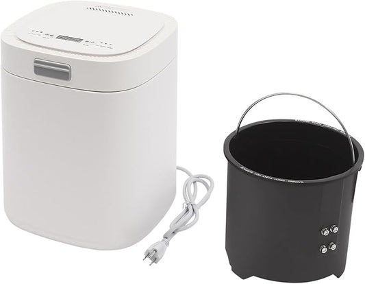 Electric Food Composter 2.5L Capacity, 500W Heating Power Kitchen Compost Bin with 3 Working Modes (Quick/Standard/Ferment), Odorless and Quiet Operation for Apartment Home Use (White)