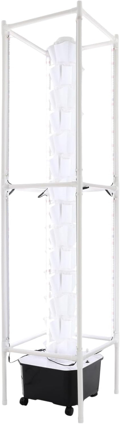 Hydroponic Growing Tower System Kit, 70-Plant Vertical Hydroponics Garden Tower with LED Grow Light, for Outdoor Indoor Herbs Fruits Vegetables Smart Garden Planter Kit