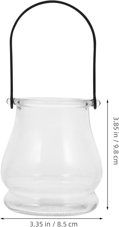 Cabilock Candle Holder Hanging Tealight Holder: 16pcs Glass Air Plant Succulent Vase Hanger Plant Terrariums Glass Orbs Air Plants for Party Wedding Centerpiece