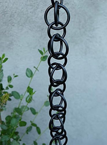 Nutshell Stores Double Loops Rain Chain - Black - 6 Feet