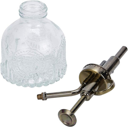 Glass Plant Mister Spray Bottle, 6.5" Tall Vintage Plant Spritzer Watering Can, Succulent Watering Bottle with Top Pump, Small Plant Sprayer Mister for Indoor Outdoor Houseplant - Clear