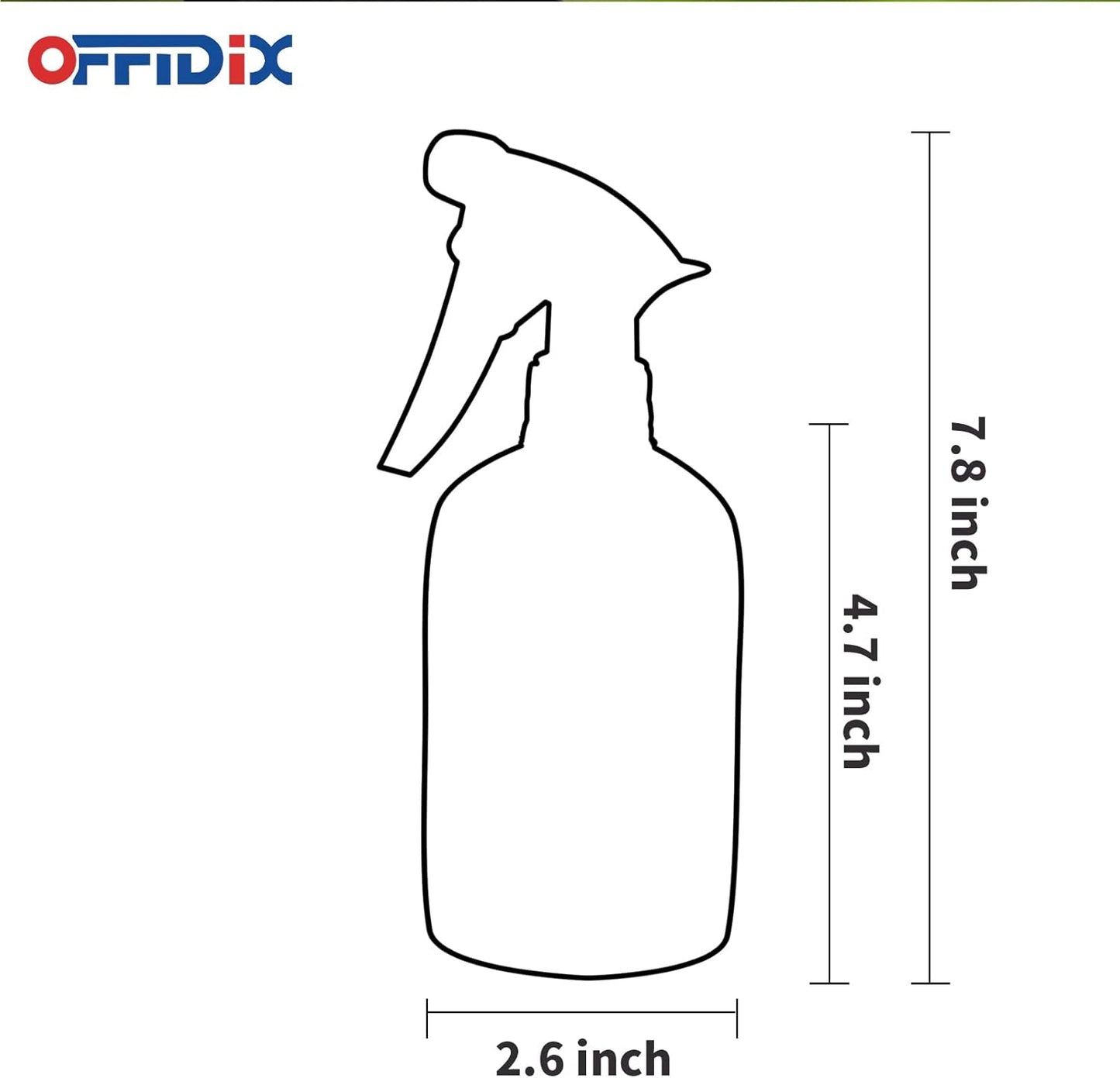 OFFIDIX Glass Spray Bottle, Fine Mist Plant Mister, Handheld Pressure Watering Can,Adjustable Nozzle Glass Spray Bottle,Handheld Spray Bottles for Garden Plants Cleaning Solutions（Gray）