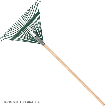 Zenport J2424 Leaf Rake with Deluxe Spring, 24-Tine, Rake Head Only, Green