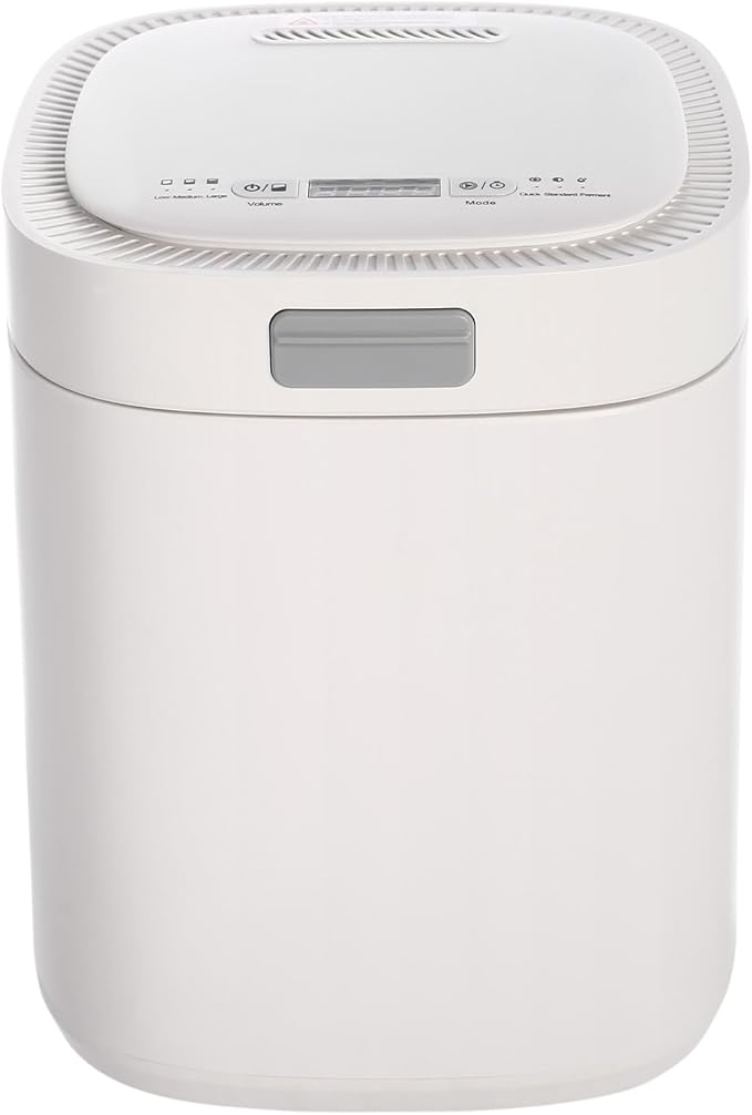 2.5L Electric Kitchen Composter, Indoor/Outdoor Composting Machine, Countertop Compost Machine Turn Food Waste and Scraps into Fertilizer for Garden Plants, White